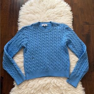 Frankies Bikinis Cable Knit Sweater Blue Moon